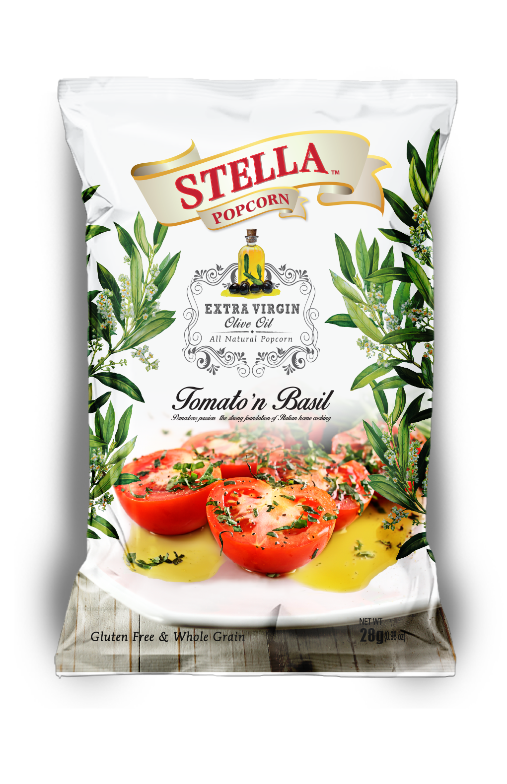 STELLA POPCORN Mediterranean Tomato Basil 28g