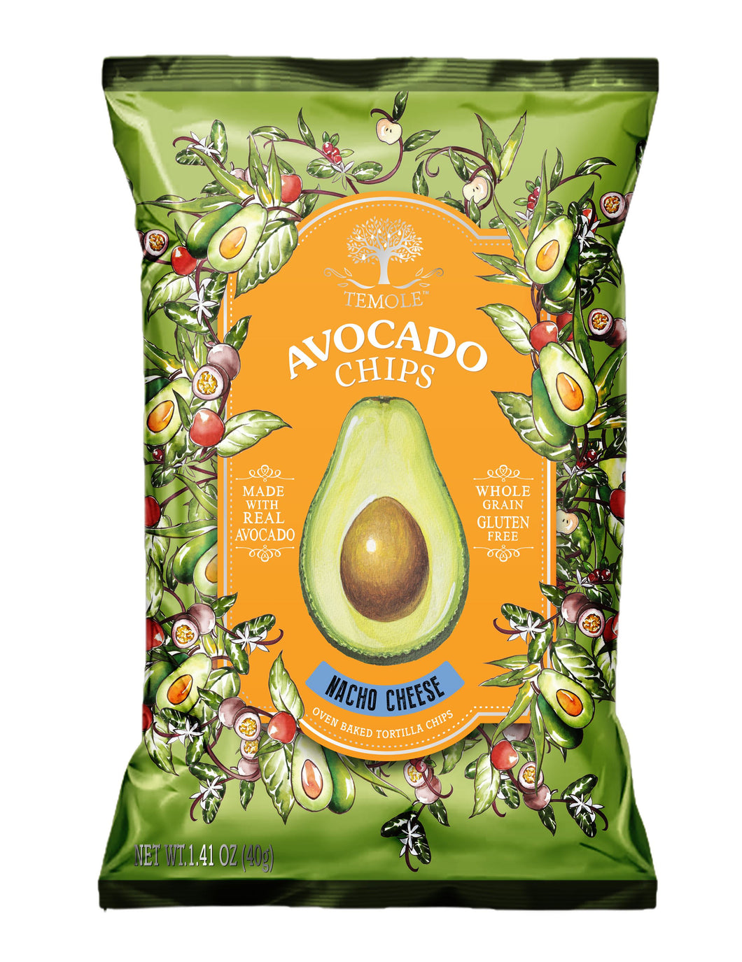 TEMOLE AVOCADO CHIPS Nacho Cheese 40g