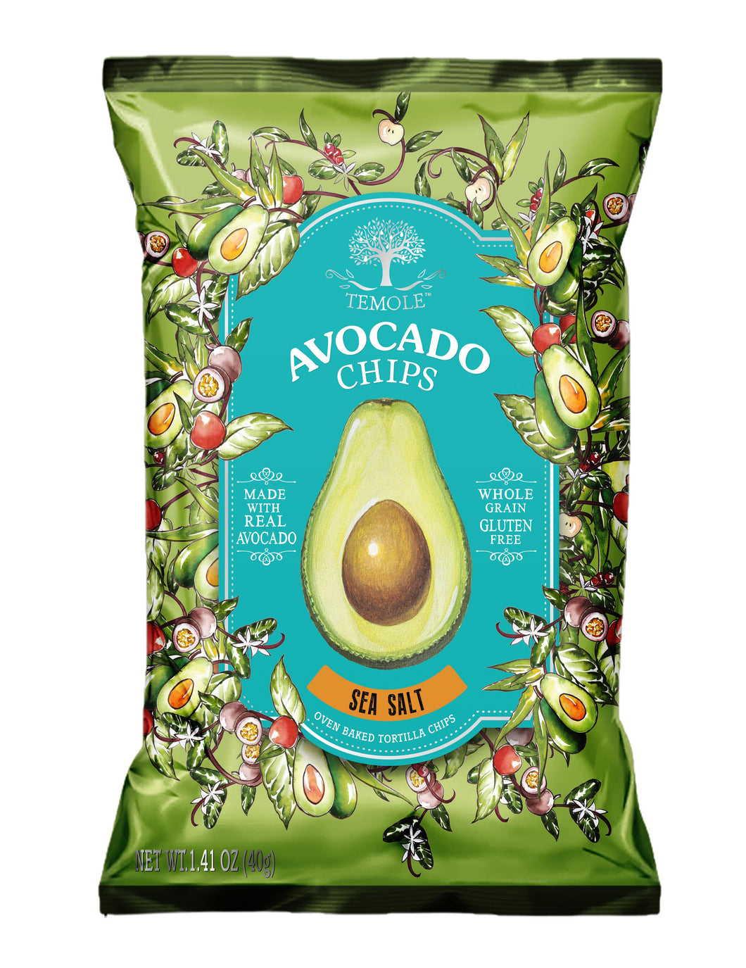 TEMOLE AVOCADO CHIPS Sea Salt 40g