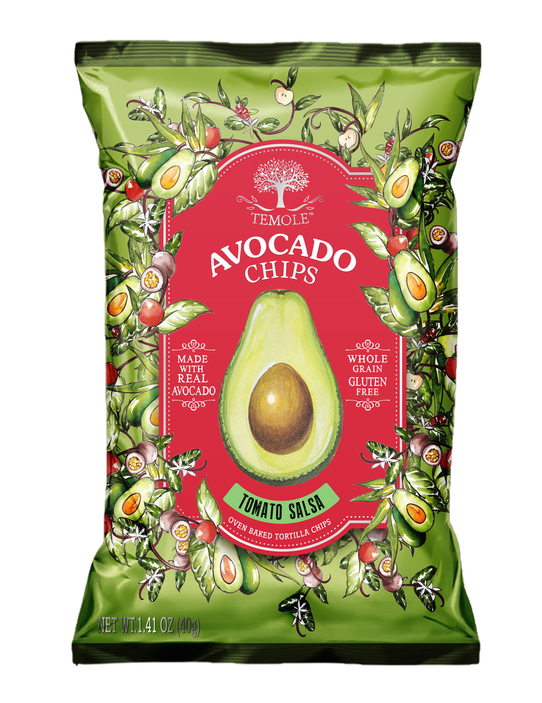TEMOLE AVOCADO CHIPS Tomato Salsa 40g
